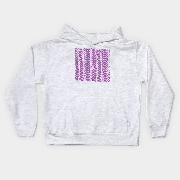 Hand Knit Amethyst Purple Kids Hoodie by ProjectM